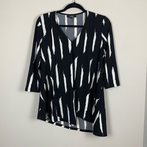 Lior Paris Assymetrical Tunic Top 3/4 Sleeves